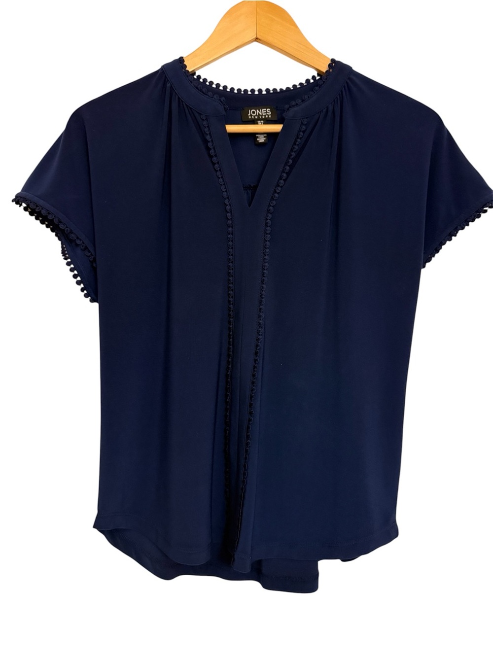 Jones New York Women’s Navy Short Sleeve Blouse